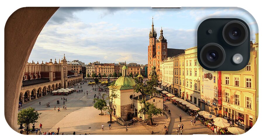 Gothic Style iPhone Case featuring the photograph Krakow, Main Square With St. Marys by Maria Swärd