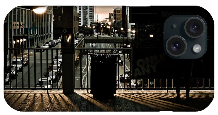 Chicago iPhone Case featuring the photograph L Platform at Dusk by Anthony Doudt