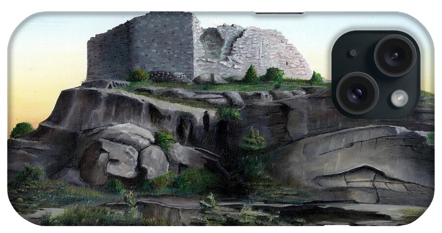 Castle iPhone Case featuring the painting La Rocca de Monte Calvo by Albert Puskaric