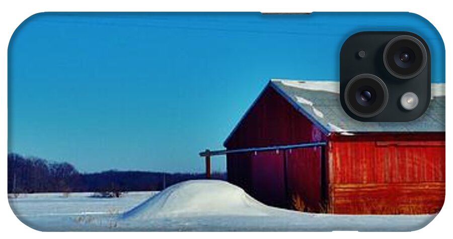  iPhone Case featuring the photograph Labo Rd Barn Pano by Daniel Thompson