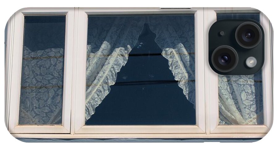 Window iPhone Case featuring the photograph Lace curtains 2 by Douglas Pike
