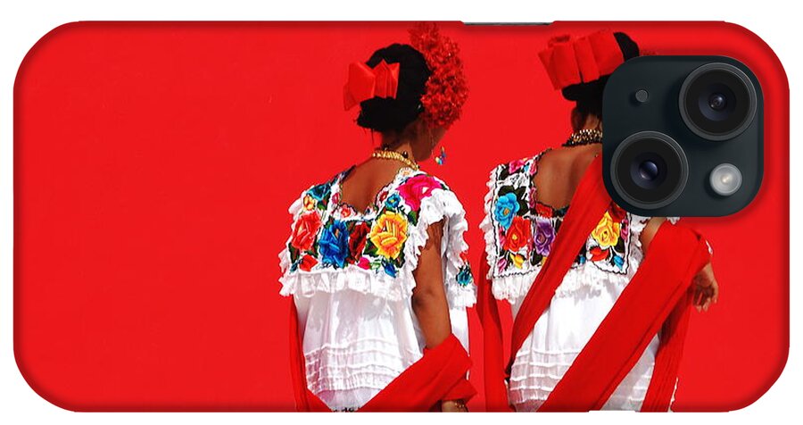 Mexico iPhone Case featuring the photograph Ladies in Red by David Coleman
