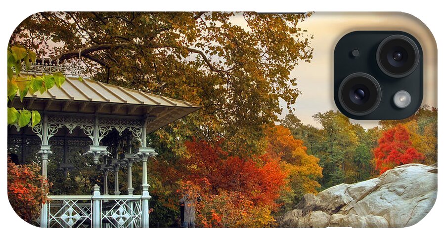 New York iPhone Case featuring the photograph Ladies Pavilion in Autumn by Jessica Jenney