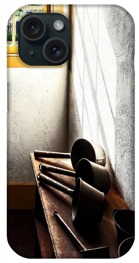 Ladles iPhone Case featuring the photograph Ladles on Bench by Susan Savad