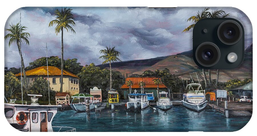 Landscape iPhone Case featuring the painting Lahaina Harbor by Darice Machel McGuire