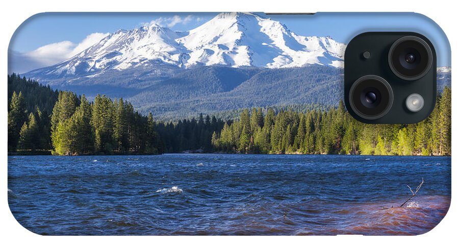 Mt Shasta iPhone Case featuring the photograph Lake Siskiyou and Mt Shasta by Ken Brown