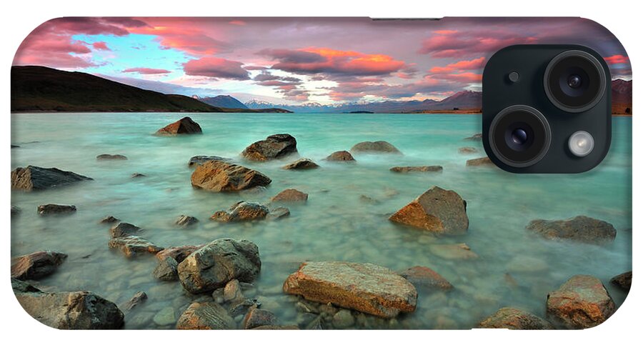 Tekapo iPhone Case featuring the photograph Lake Tekapo At Dusk by Nadly Aizat Images