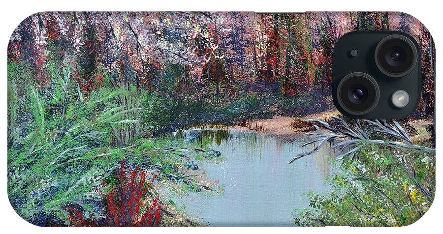 Lake iPhone Case featuring the painting Lake Tranquility by Alys Caviness-Gober