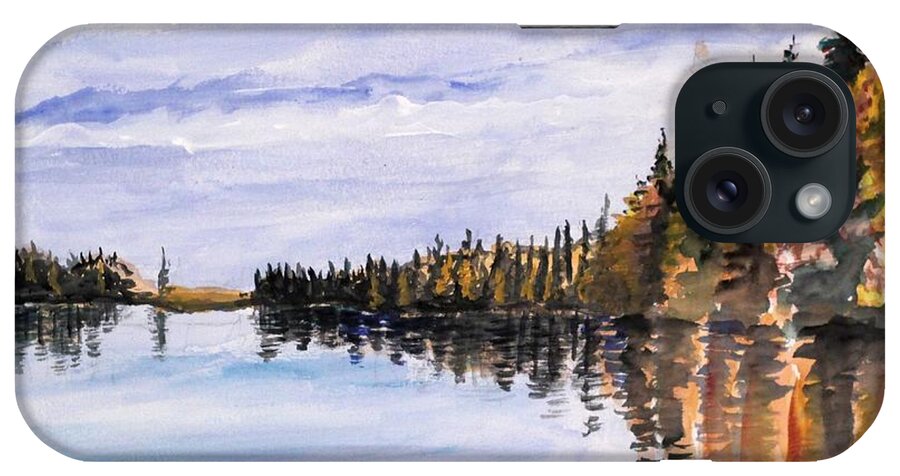 Lake iPhone Case featuring the painting Lakeview by Richard Jules