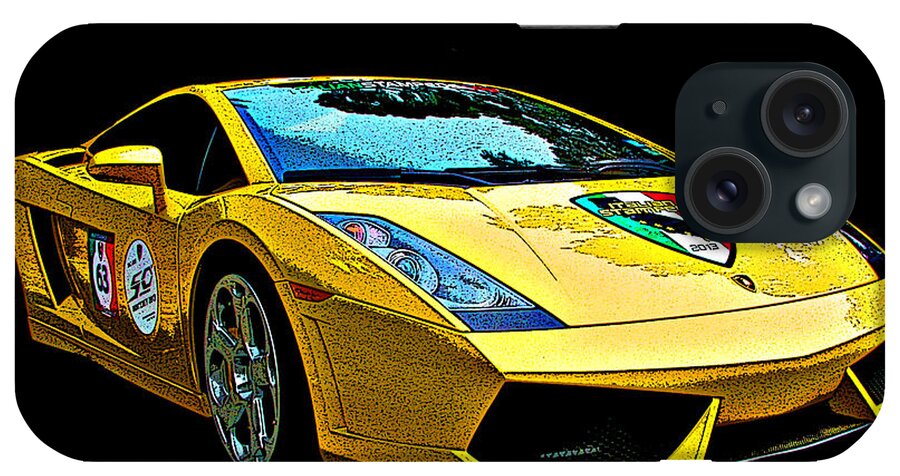 Lamborghini Gallardo iPhone Case featuring the photograph Lamborghini Gallardo 3/4 front view by Samuel Sheats