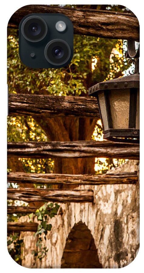 Alamo iPhone Case featuring the photograph Lamps at the Alamo by Melinda Ledsome