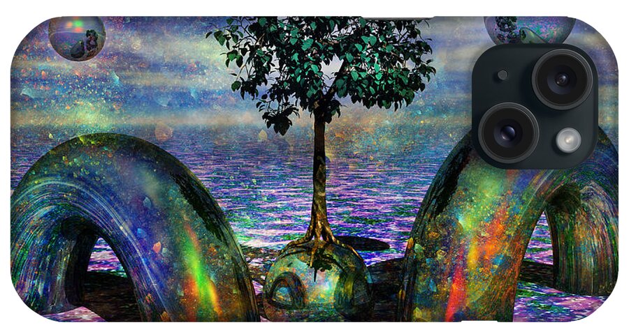 Fantasy iPhone Case featuring the digital art Land of World 8624028 by Betsy Knapp