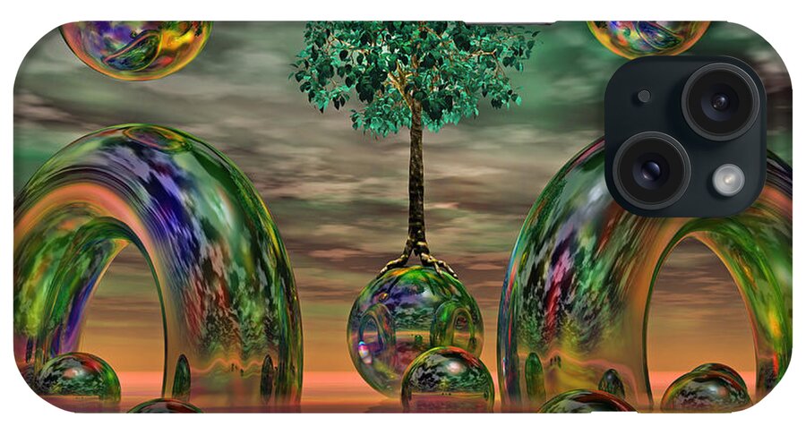 Fantasy iPhone Case featuring the digital art Land of World 8624036 by Betsy Knapp