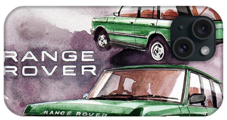 Land Rover Range Rover iPhone Case featuring the painting Land Rover Range Rover by Yoshiharu Miyakawa