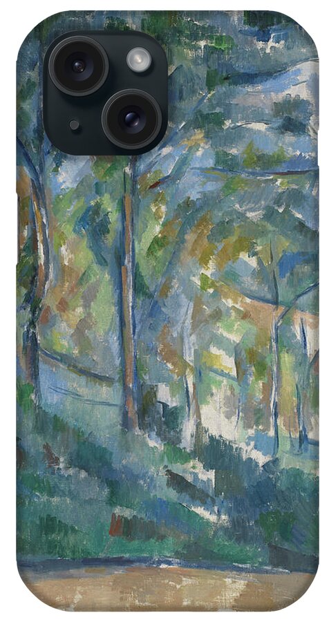 Post-impressionist iPhone Case featuring the painting Landscape, C.1900 by Paul Cezanne