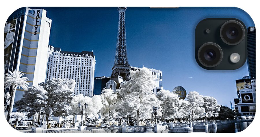 720 Nm iPhone Case featuring the photograph Las Vegas Strip in Infrared 2 by Jason Chu