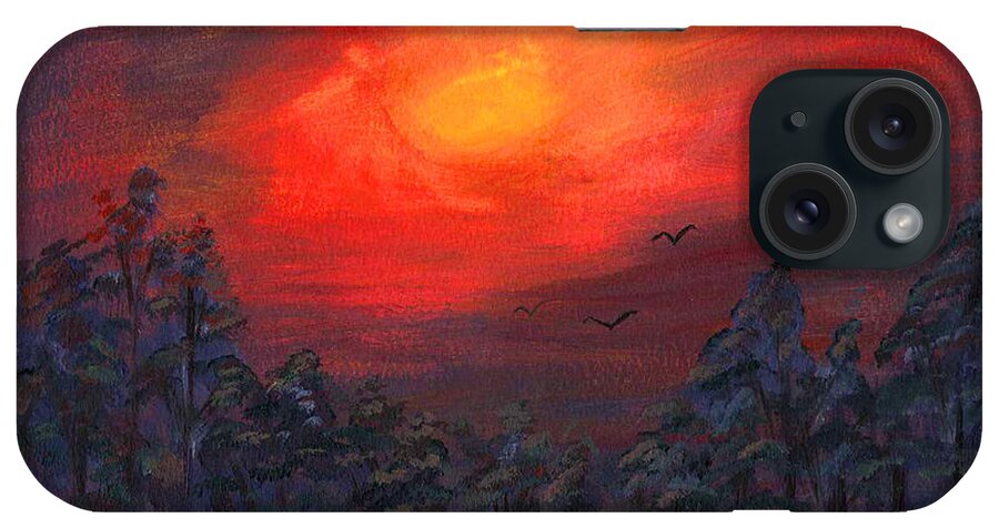 Sunset iPhone Case featuring the painting Last Days by Donna Blackhall