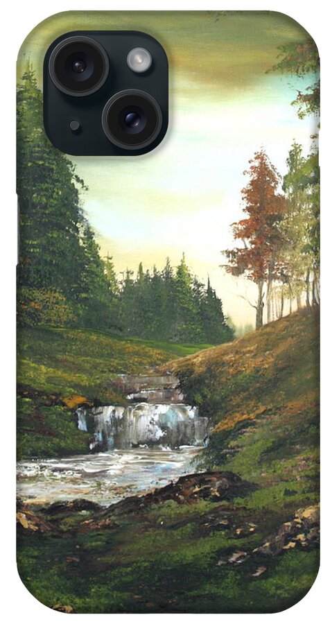 Cannock Chase iPhone Case featuring the painting Late afternoon on Cannock Chase by Jean Walker