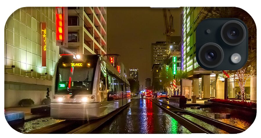 Downtown iPhone Case featuring the photograph Late Night Ride on the METRORail by Tim Stanley