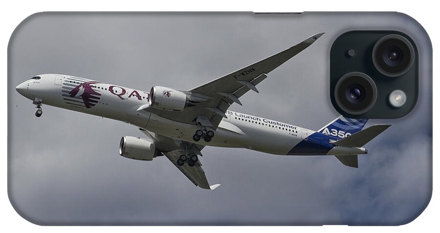 Transportation iPhone Case featuring the photograph Launching Airbus A350 by Shirley Mitchell