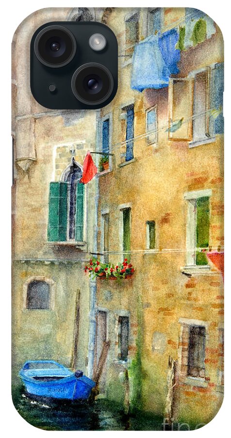 Italy iPhone Case featuring the painting Laundry Day by Bonnie Rinier