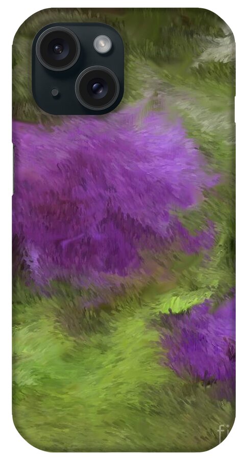 Digital Art iPhone Case featuring the digital art Monet Meadow by Alice Terrill
