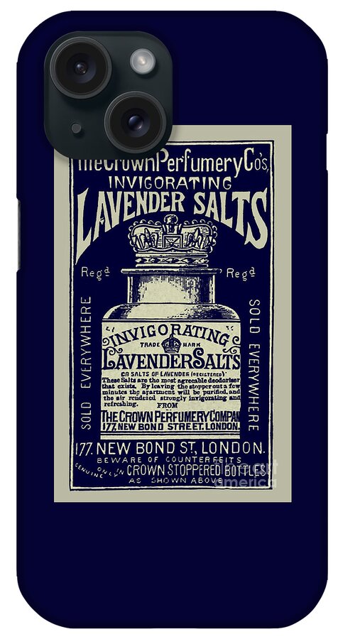 Advertisement iPhone Case featuring the photograph Lavender Salts Ad 1893 by Phil Cardamone