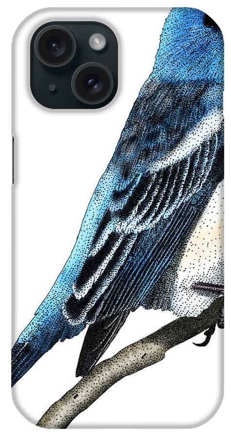Illustration iPhone Case featuring the photograph Lazuli Bunting by Roger Hall