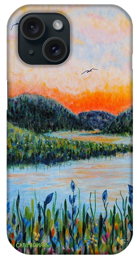 Lazy River iPhone Case featuring the painting Lazy River by Holly Carmichael