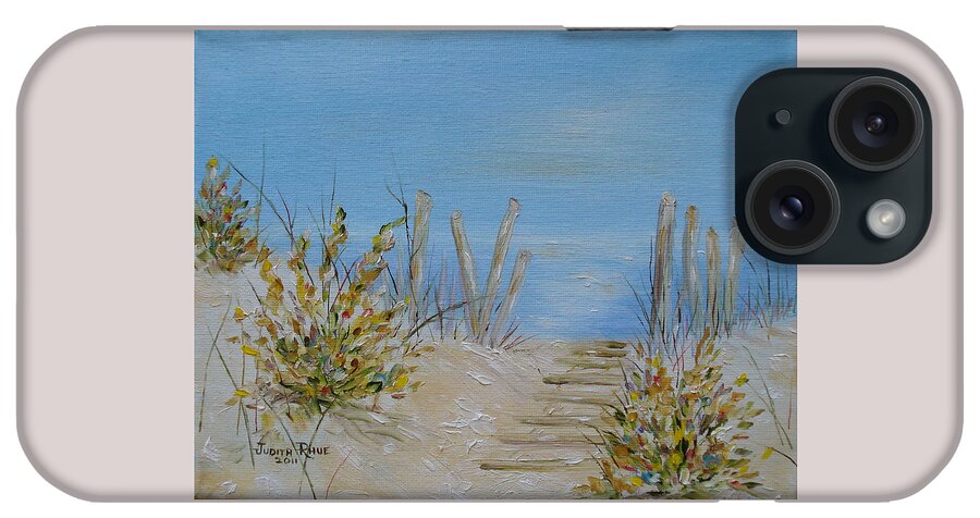 Beach iPhone Case featuring the painting LBI Peace by Judith Rhue