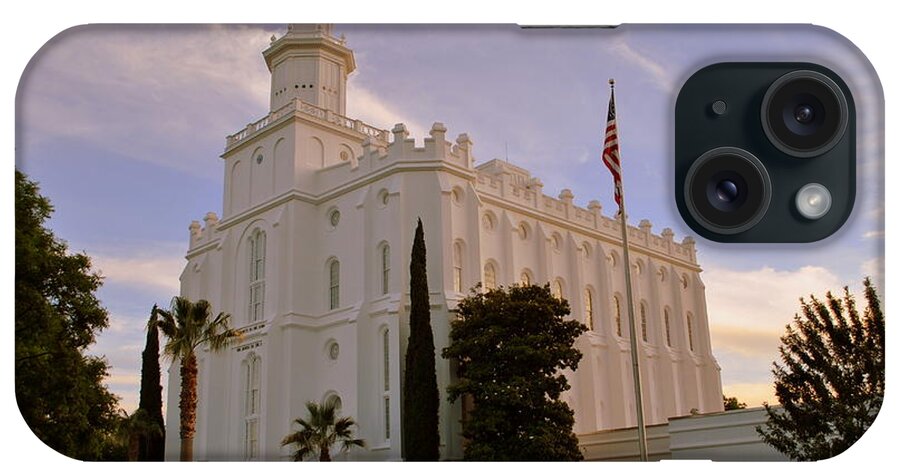 Mormon iPhone Case featuring the photograph LDS Temple St George Utah by Nathan Abbott