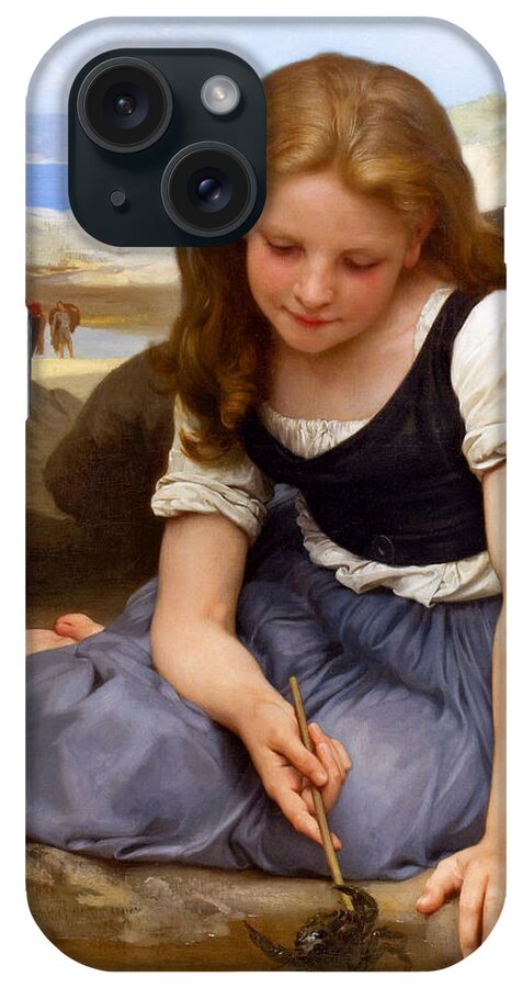 Le Crabe iPhone Case featuring the painting Le crabe by William-Adolphe Bouguereau