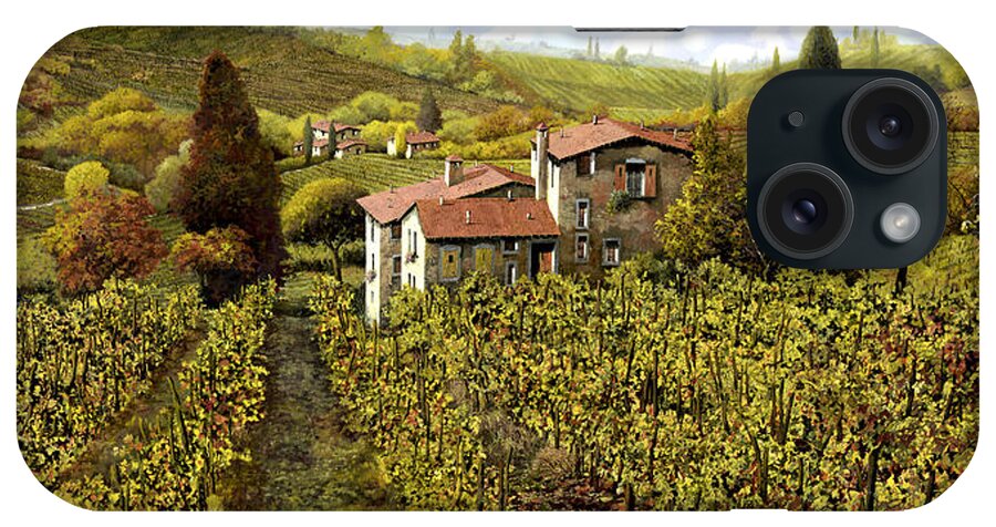 Vineyard iPhone Case featuring the painting Le Vigne Toscane by Guido Borelli