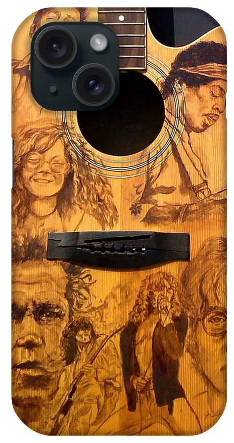Guitar iPhone Case featuring the painting Legends by Kathleen Kelly Thompson