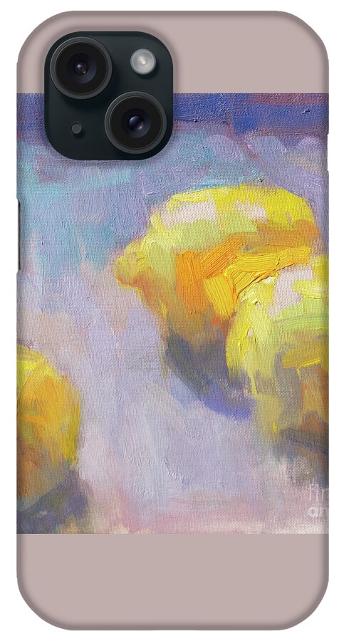 Still Life iPhone Case featuring the painting Lemon Yellow by Jerry Fresia