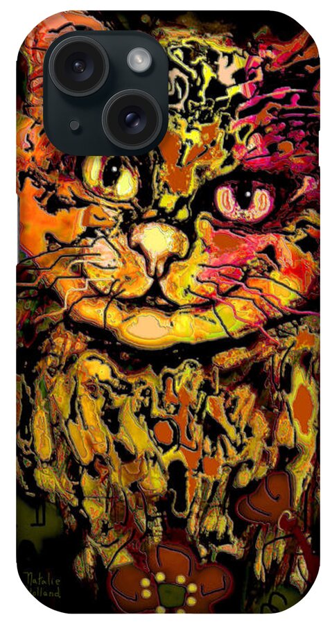 Cat iPhone Case featuring the mixed media Leon by Natalie Holland
