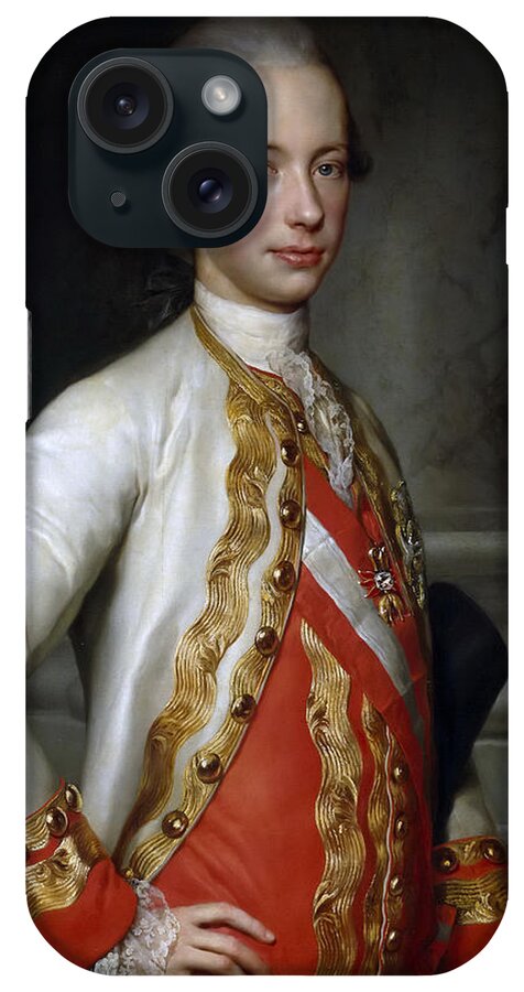 Anton Raphael Mengs iPhone Case featuring the painting Leopold of Lorraine Grand Duke of Tuscany by Anton Raphael Mengs