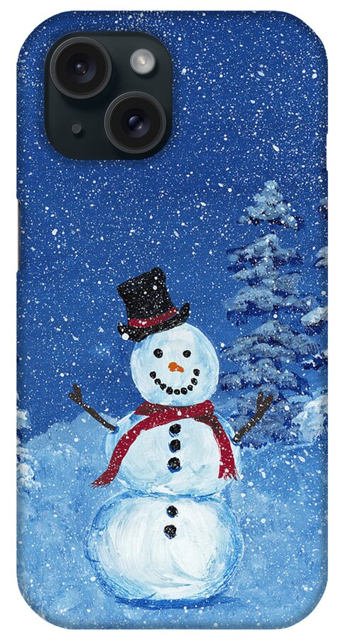 Landscape iPhone Case featuring the painting Let It Snow by Darice Machel McGuire