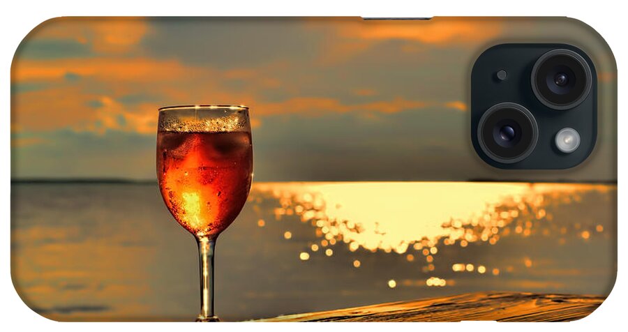 Tropical Sunset iPhone Case featuring the photograph Let's Share A Glass Of Sunset by Olga Hamilton