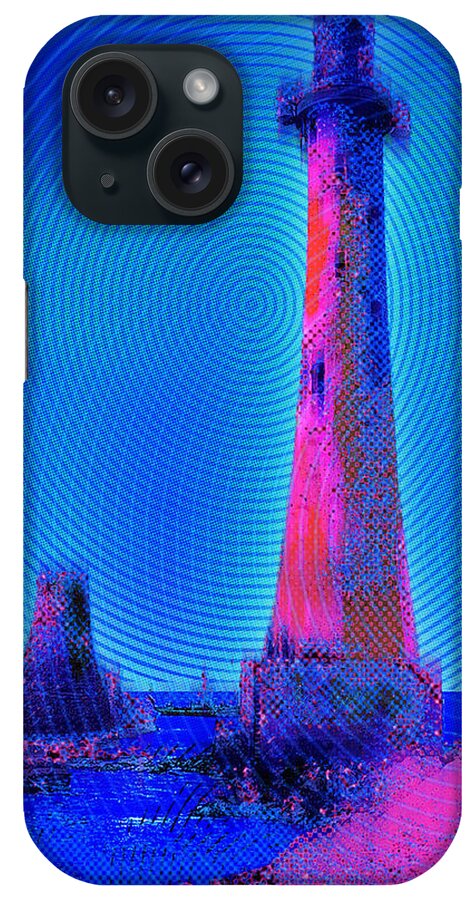 Lighthouse iPhone 15 Case featuring the painting Light House At Sunrise 2 by Tony Rubino