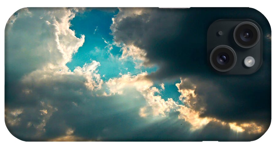 Clouds iPhone Case featuring the photograph Light in the Storm by Pete Trenholm