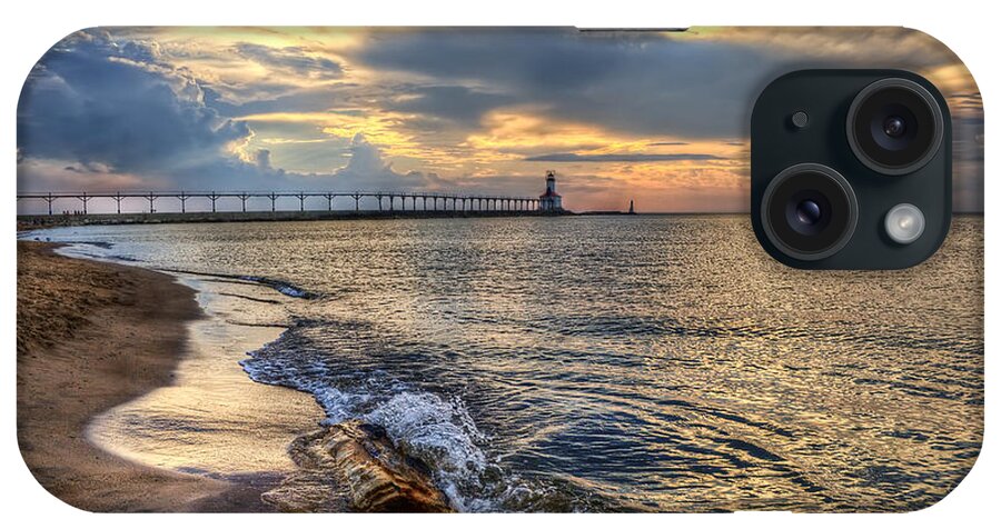 Hdr iPhone Case featuring the photograph Lighthouse Drama by Scott Wood