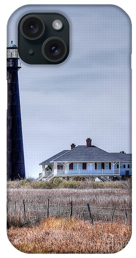 Lighthouse iPhone Case featuring the photograph Lighthouse on Bolivar Peninsula by D Wallace