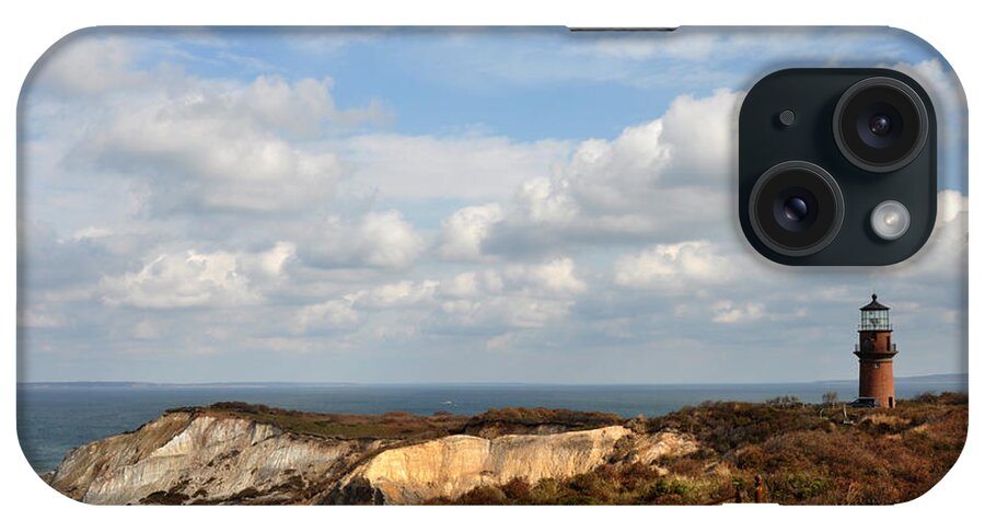 Gay Head iPhone Case featuring the photograph LIghthouse on Gay Head Marthas Vineyard by Diane Lent