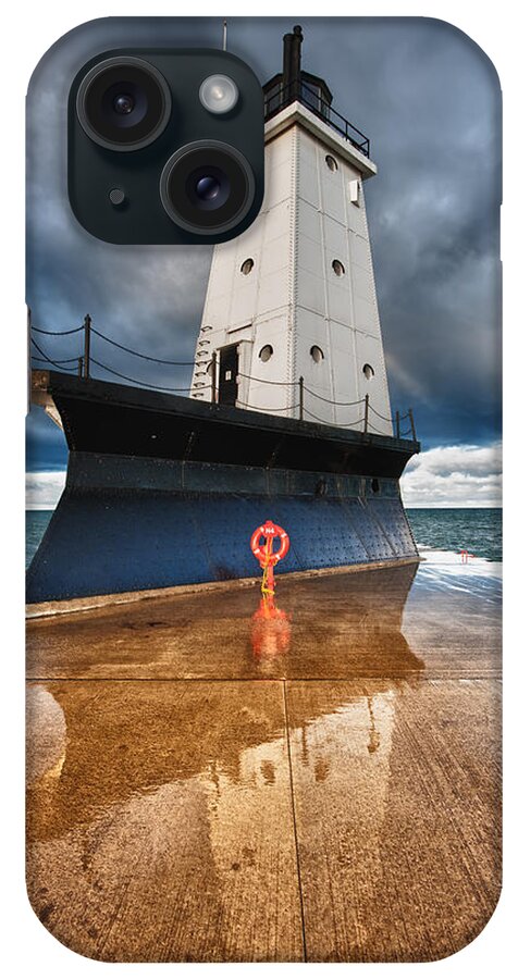Clouds iPhone Case featuring the photograph Lighthouse Reflection by Sebastian Musial