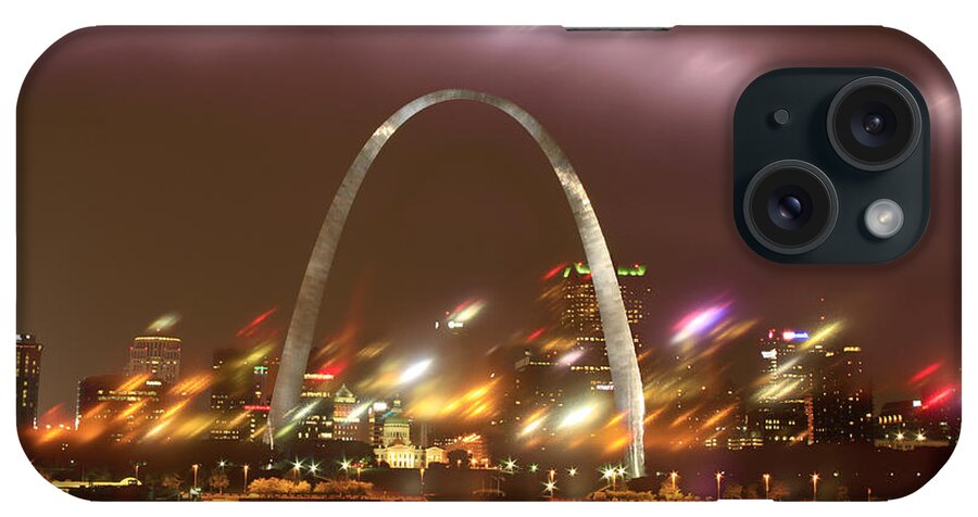 St. Louis iPhone Case featuring the photograph Lightning over the Arch by Garry McMichael