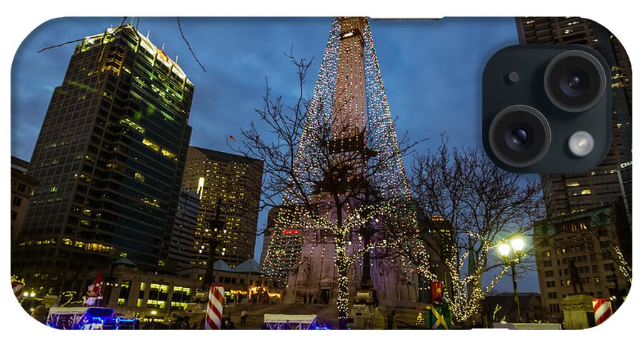 Chase Tower iPhone Case featuring the photograph Lights and Carriage Rides by Ron Pate