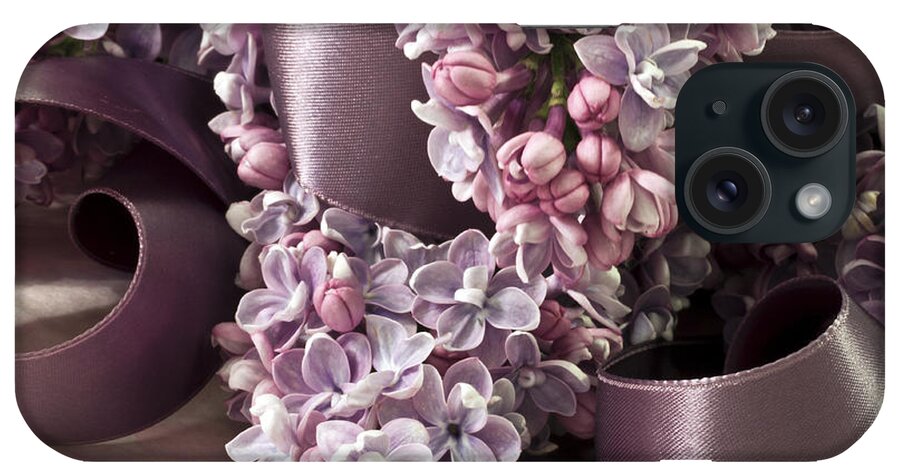 Pink Lilac iPhone Case featuring the photograph Lilac And Ribbon Curls by Sandra Foster
