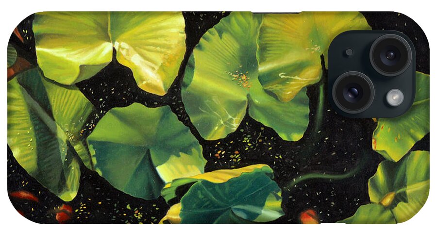 Lily Pad iPhone Case featuring the painting Lily Pad 19 by Thu Nguyen