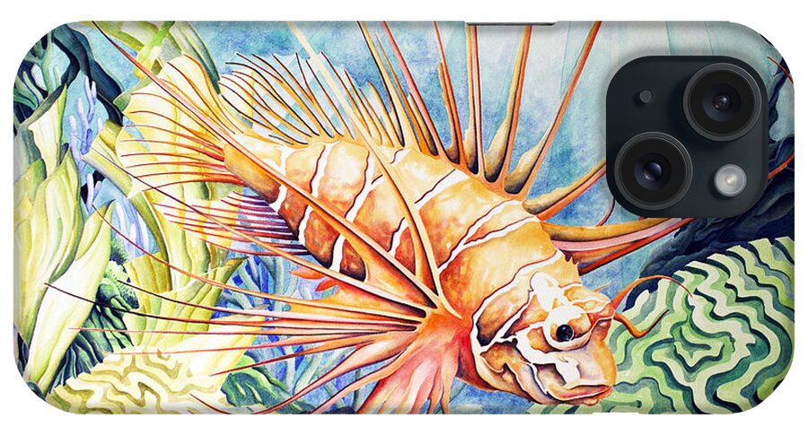 Lion Fish iPhone Case featuring the painting Lion by William Love